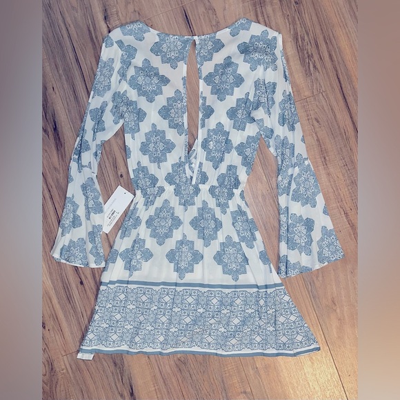 Keliki Hawaii XS blue boho mini dress - Picture 3 of 6